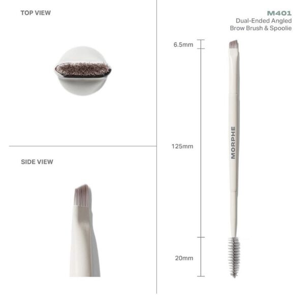 Morphe Dual-Ended Angeled Brow Brush & Spoolie - Picture 4 of 9